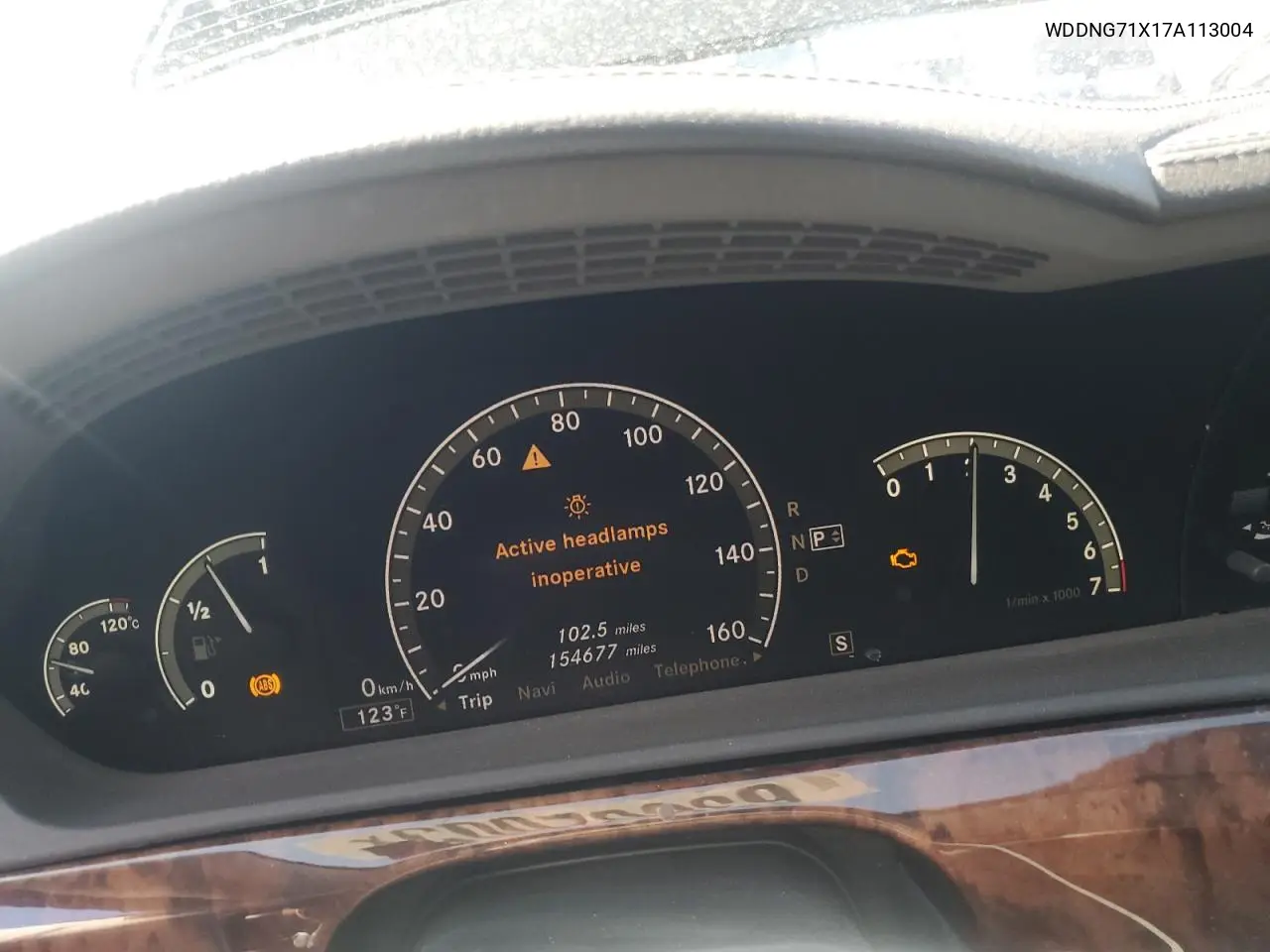 2007 Mercedes-Benz S 550 VIN: WDDNG71X17A113004 Lot: 63862605