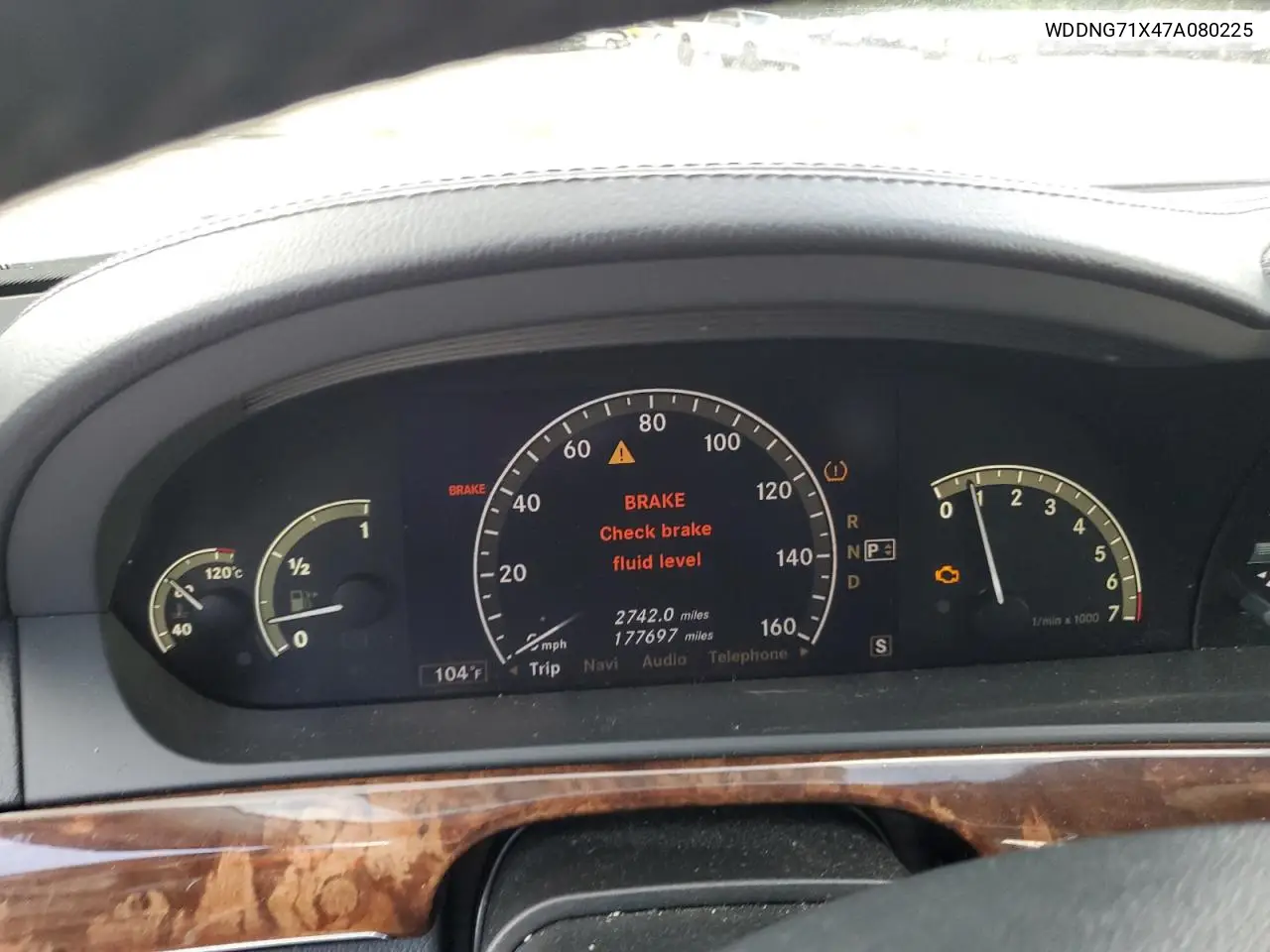 2007 Mercedes-Benz S 550 VIN: WDDNG71X47A080225 Lot: 65344675