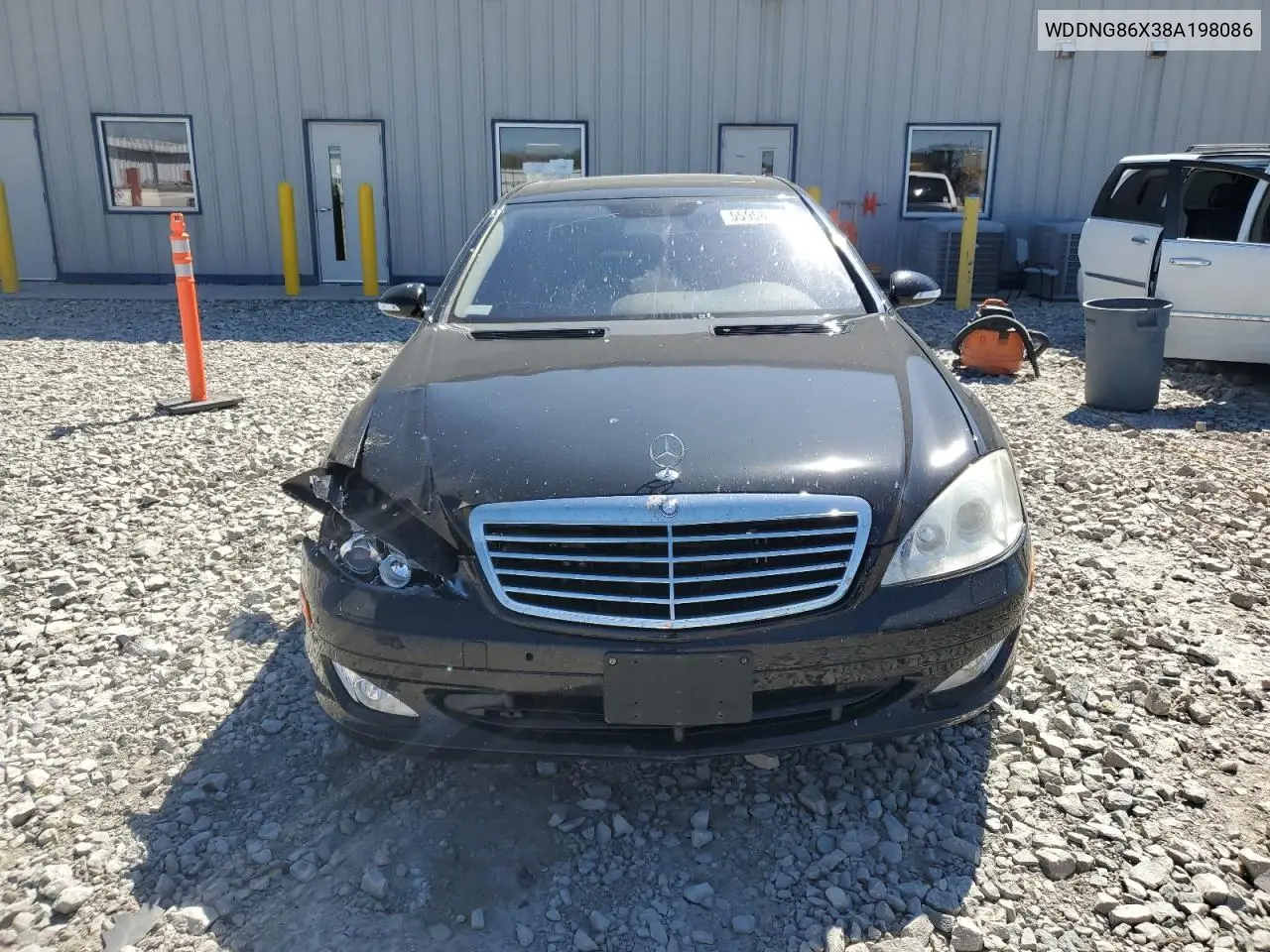 2008 Mercedes-Benz S 550 4Matic VIN: WDDNG86X38A198086 Lot: 55958985