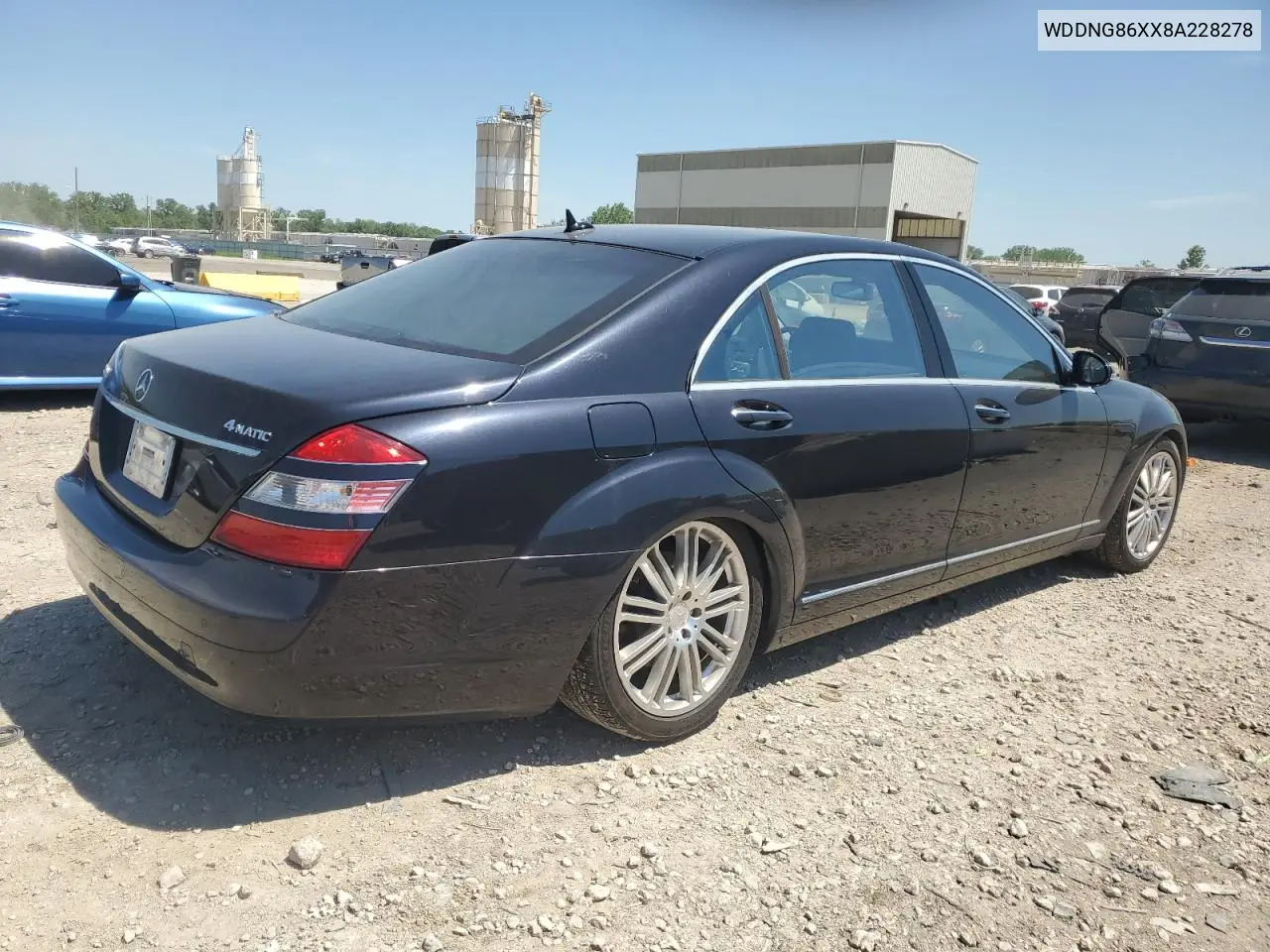 2008 Mercedes-Benz S 550 4Matic VIN: WDDNG86XX8A228278 Lot: 56500155