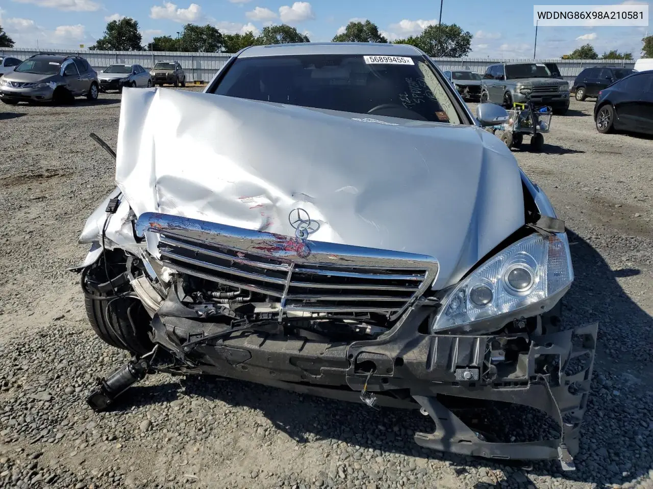 2008 Mercedes-Benz S 550 4Matic VIN: WDDNG86X98A210581 Lot: 56899455