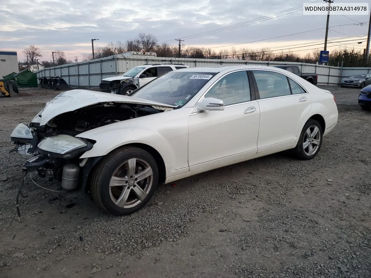 2010 Mercedes-Benz S 550 4Matic VIN: WDDNG8GB7AA314978 Lot: 86700544