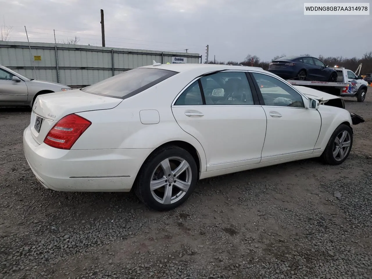 2010 Mercedes-Benz S 550 4Matic VIN: WDDNG8GB7AA314978 Lot: 86700544