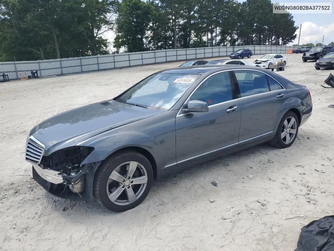 2011 Mercedes-Benz S 550 4Matic VIN: WDDNG8GB2BA377522 Lot: 57570035