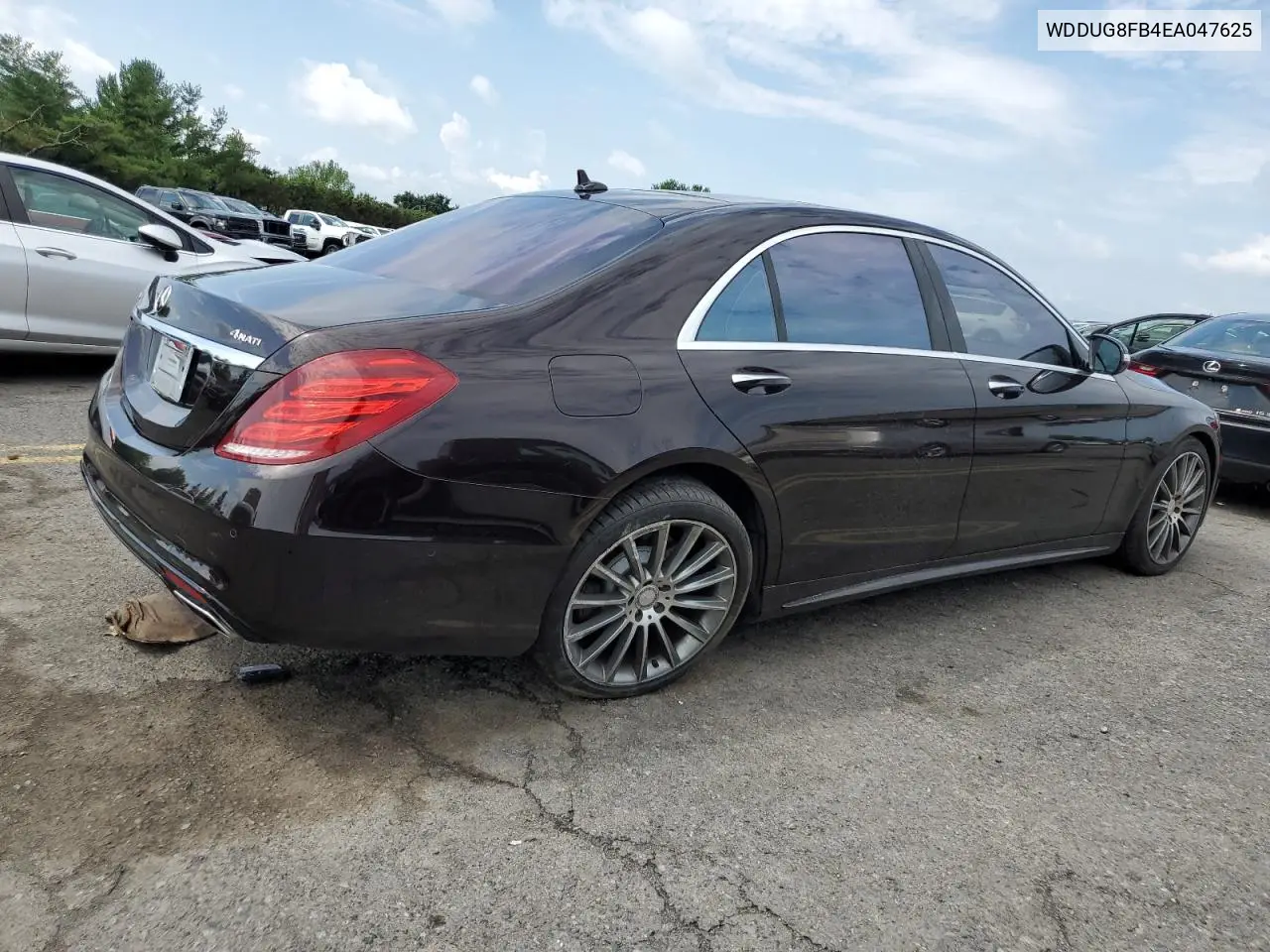 2014 Mercedes-Benz S 550 4Matic VIN: WDDUG8FB4EA047625 Lot: 63053625