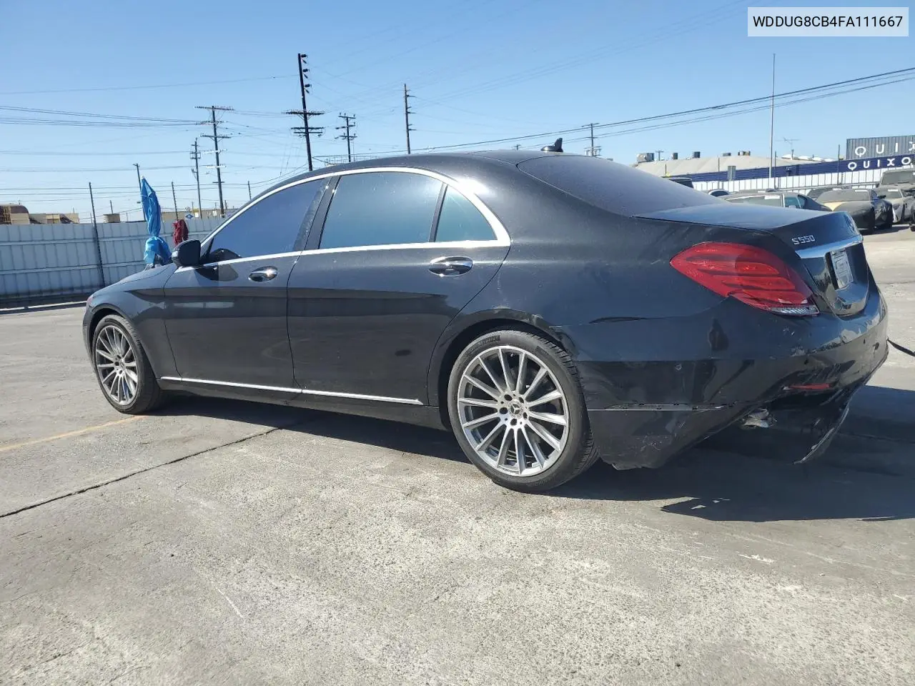 2015 Mercedes-Benz S 550 VIN: WDDUG8CB4FA111667 Lot: 56591425