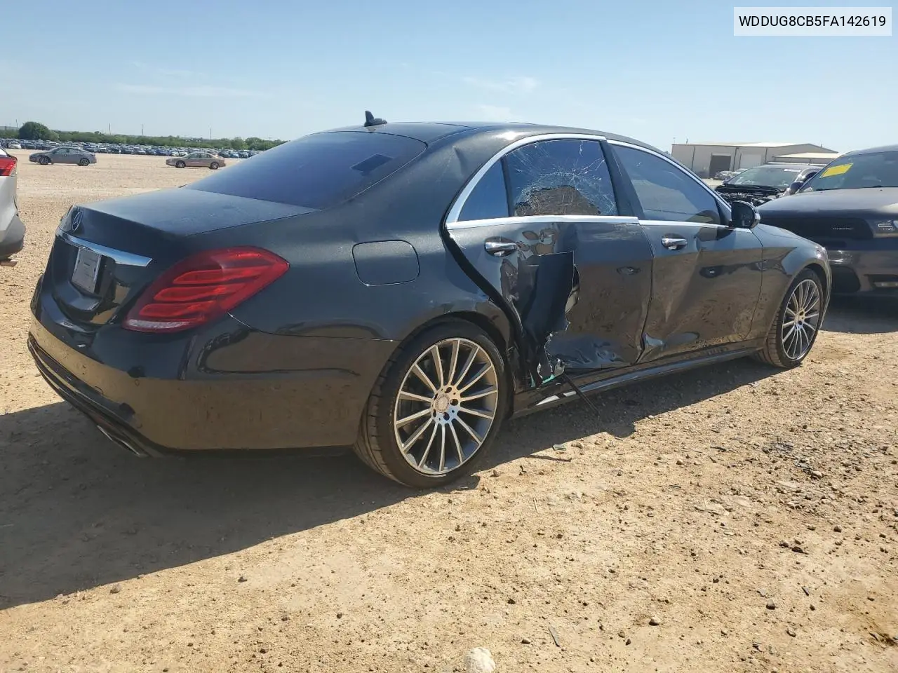2015 Mercedes-Benz S 550 VIN: WDDUG8CB5FA142619 Lot: 56634405