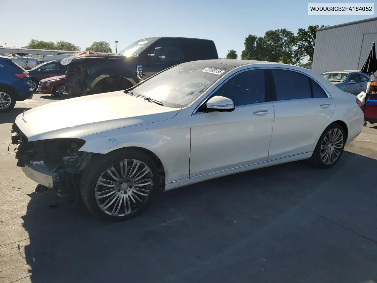 2015 Mercedes-Benz S 550 VIN: WDDUG8CB2FA184052 Lot: 57092335