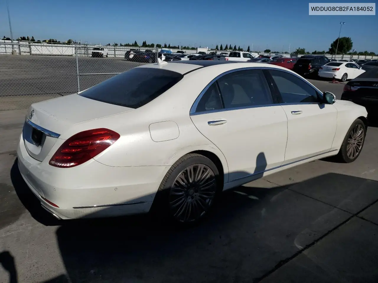 2015 Mercedes-Benz S 550 VIN: WDDUG8CB2FA184052 Lot: 57092335