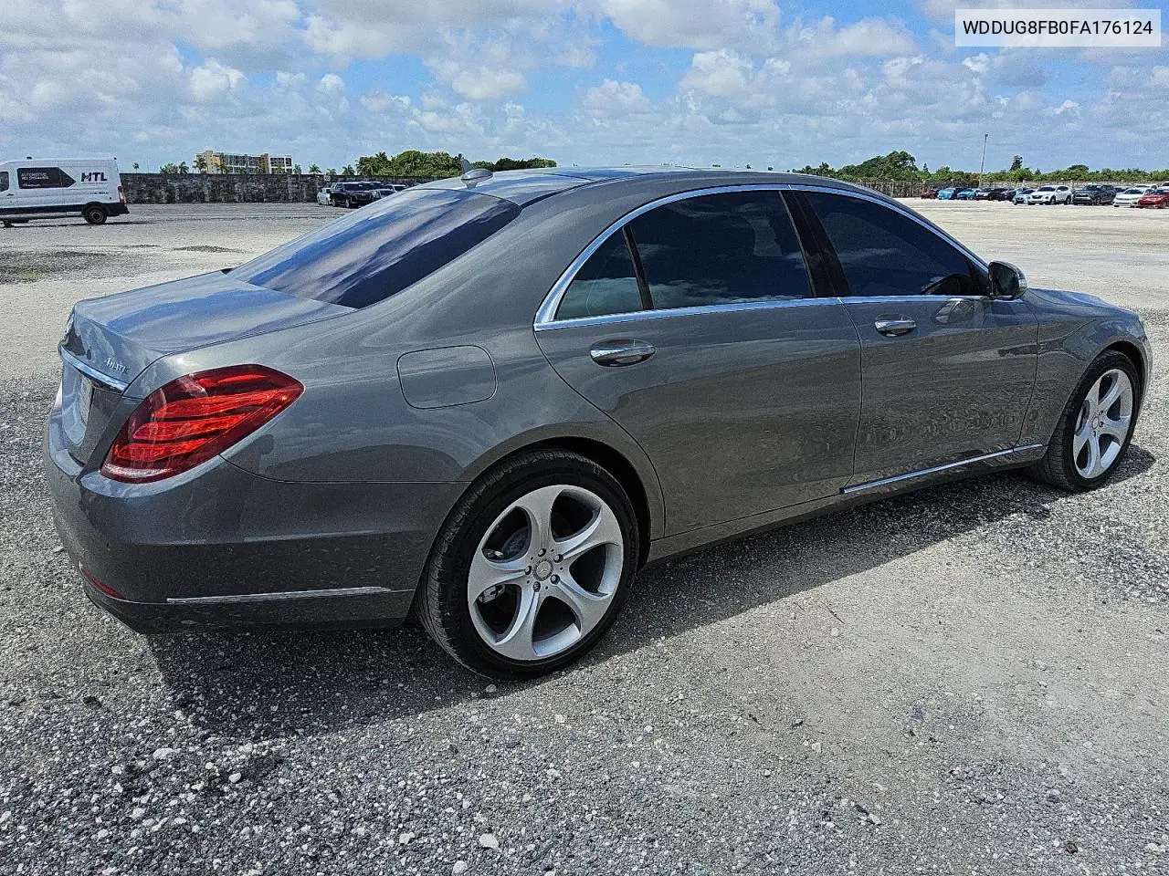 2015 Mercedes-Benz S 550 4Matic VIN: WDDUG8FB0FA176124 Lot: 61177975