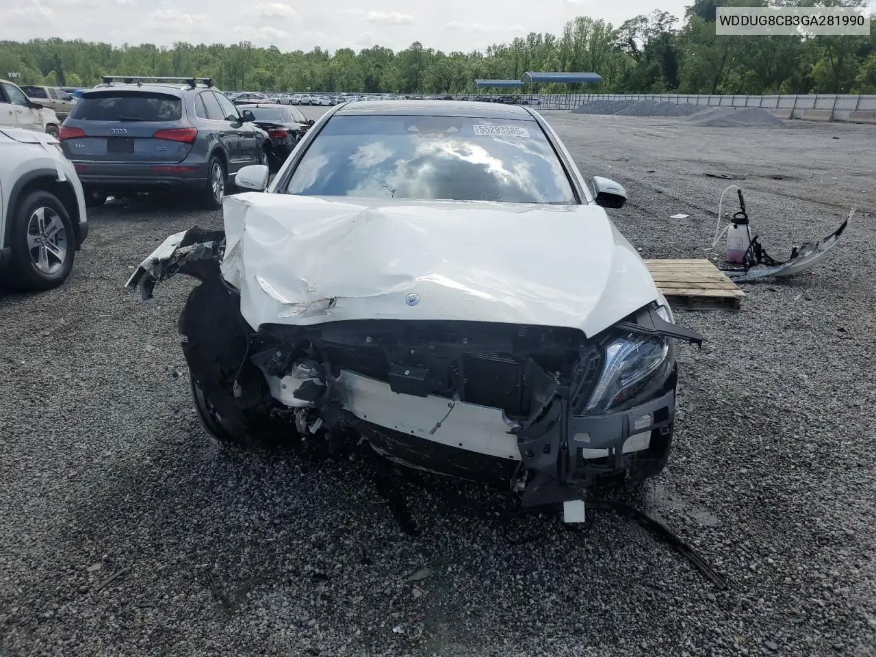 2016 Mercedes-Benz S 550 VIN: WDDUG8CB3GA281990 Lot: 55293385