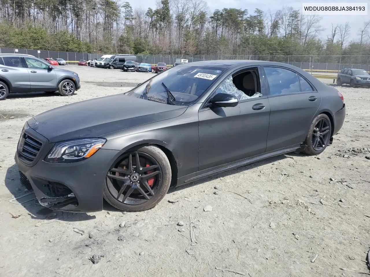 2018 Mercedes-Benz S 560 4Matic VIN: WDDUG8GB8JA384193 Lot: 49703435