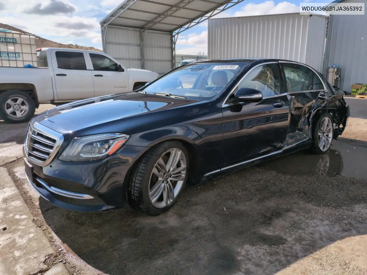 2018 Mercedes-Benz S 450 VIN: WDDUG6GB1JA365392 Lot: 53035785