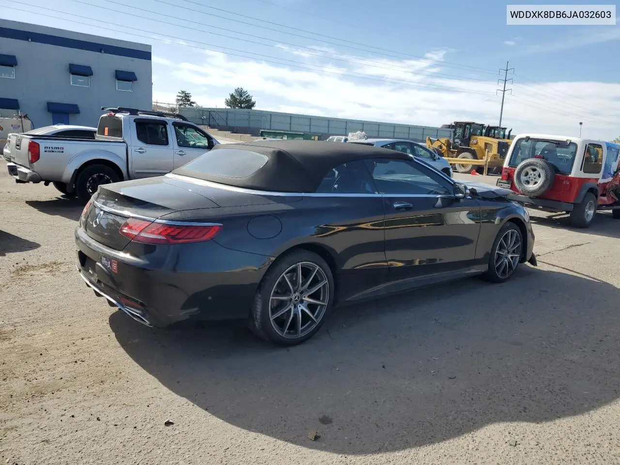 2018 Mercedes-Benz S 560 VIN: WDDXK8DB6JA032603 Lot: 56927595