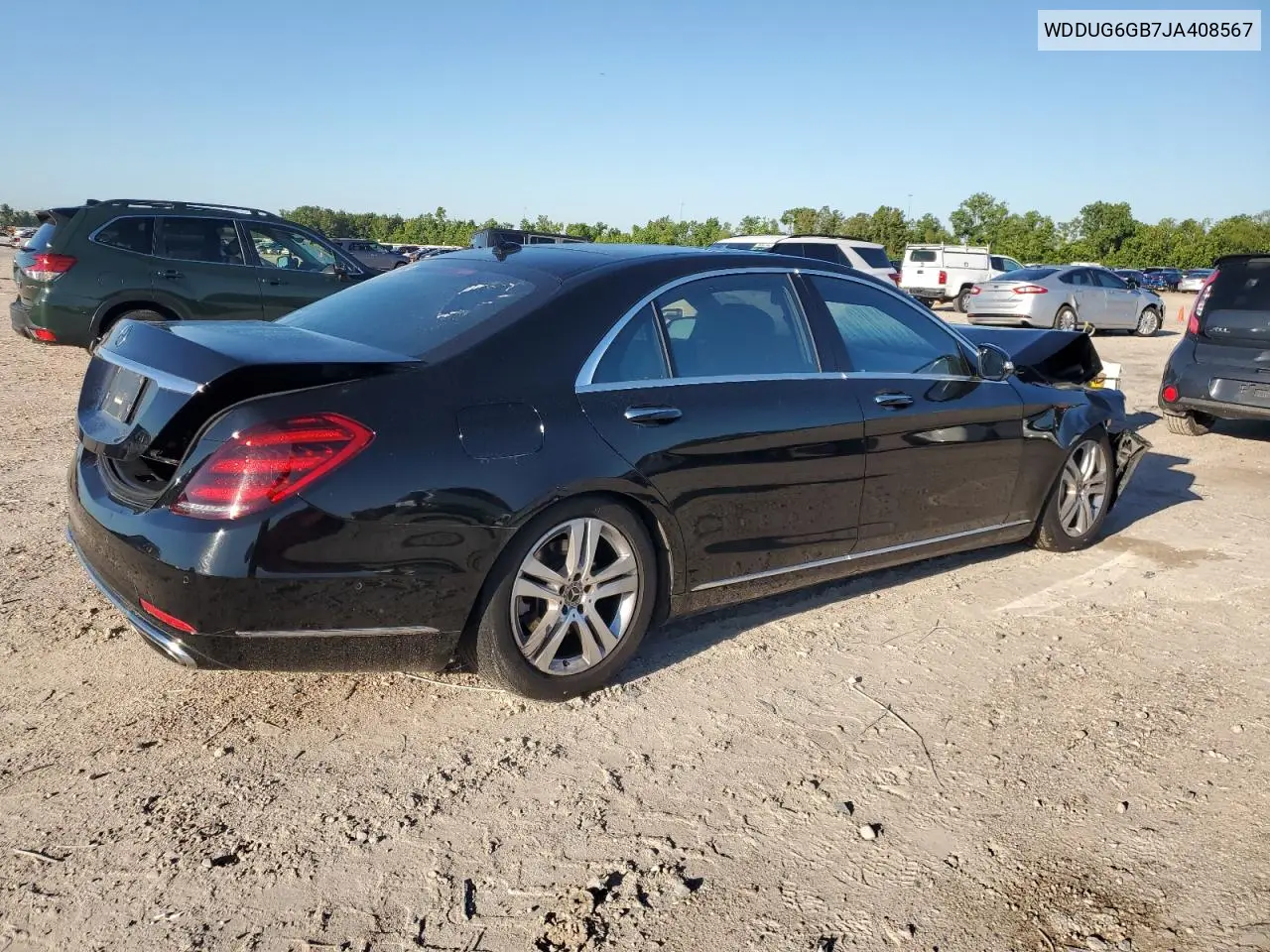 2018 Mercedes-Benz S 450 VIN: WDDUG6GB7JA408567 Lot: 57035285