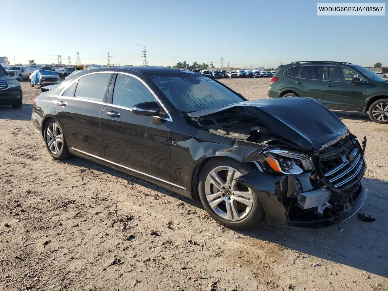 2018 Mercedes-Benz S 450 VIN: WDDUG6GB7JA408567 Lot: 57035285