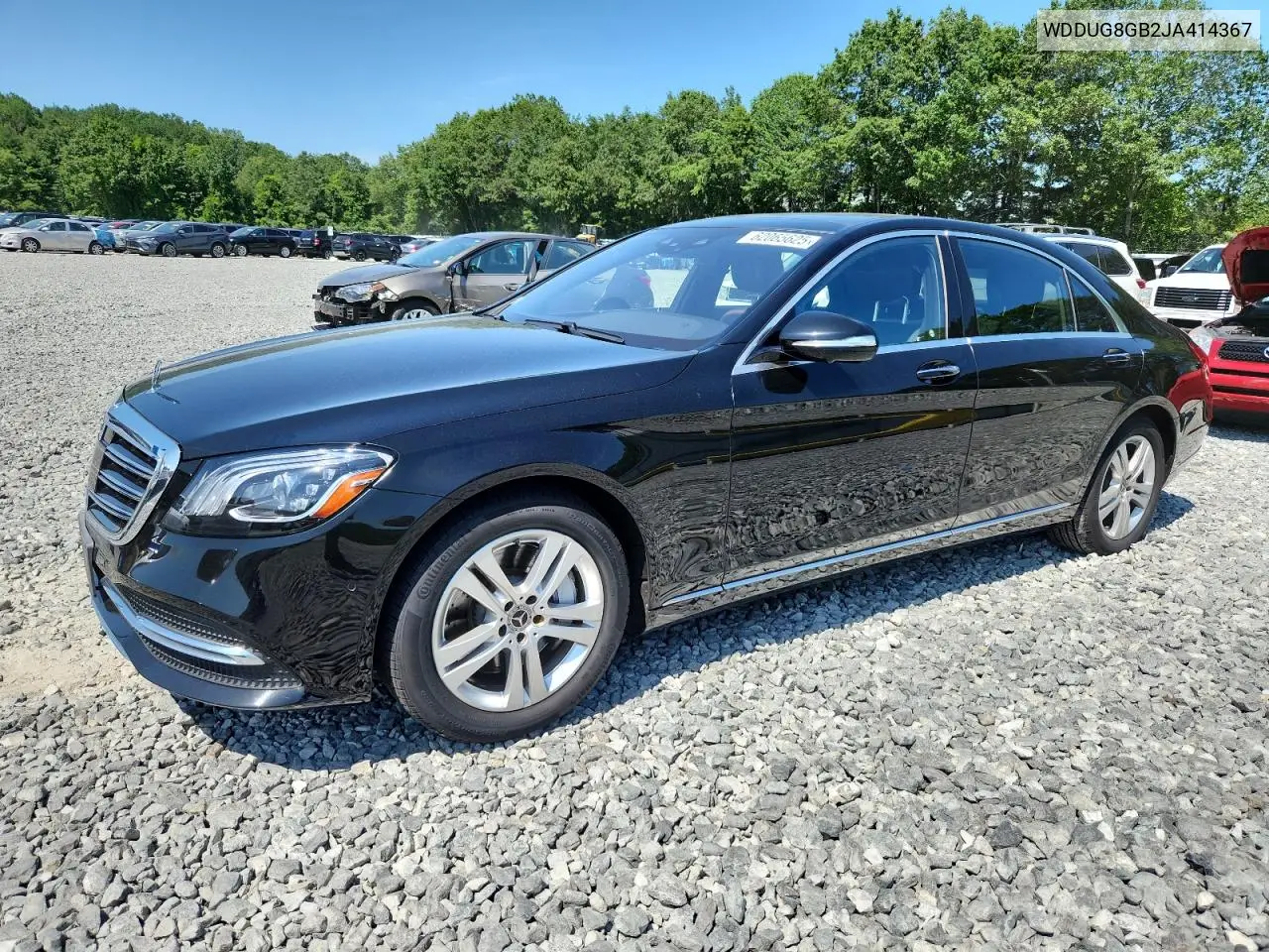 2018 Mercedes-Benz S 560 4Matic VIN: WDDUG8GB2JA414367 Lot: 62065625