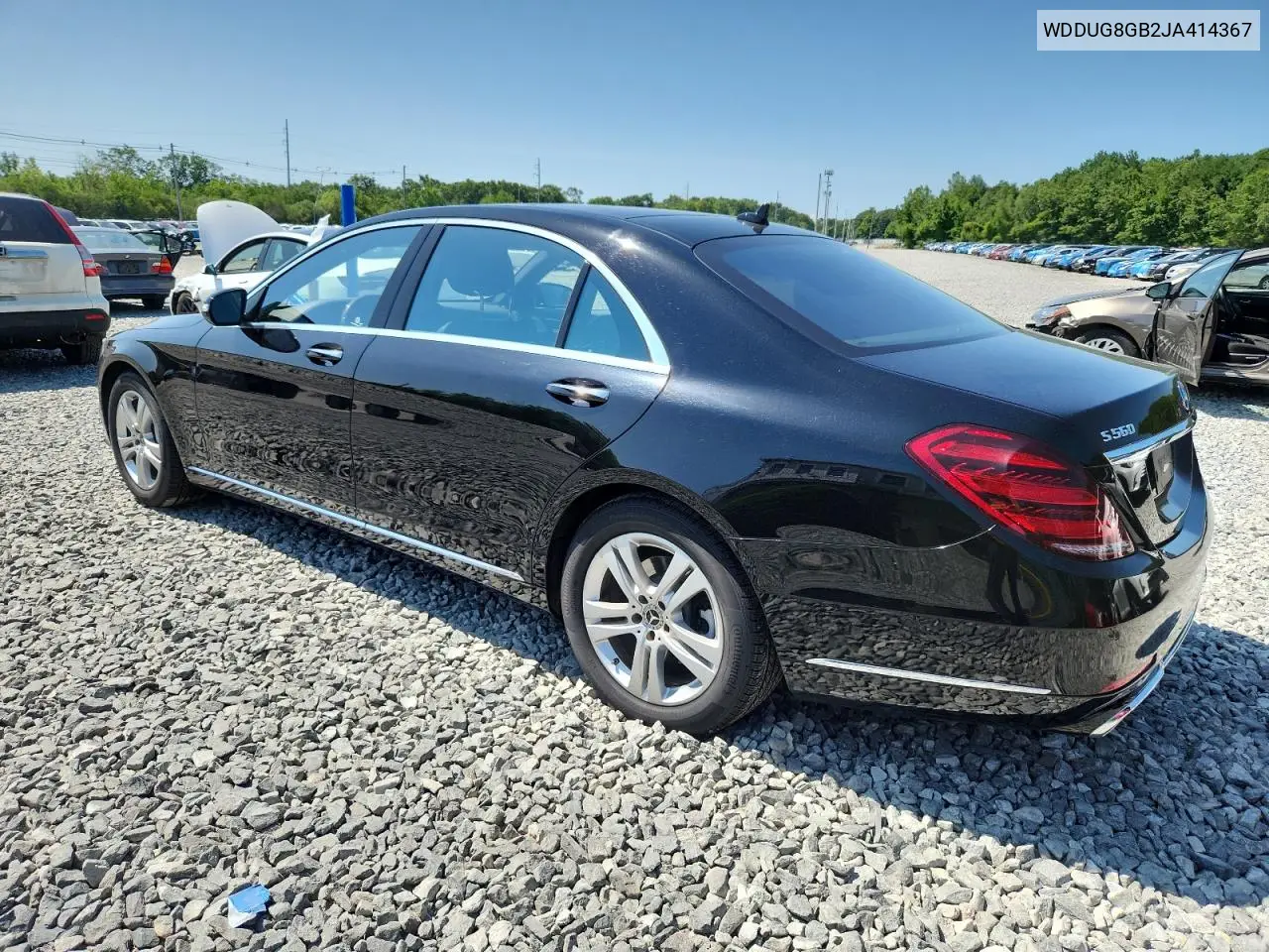 2018 Mercedes-Benz S 560 4Matic VIN: WDDUG8GB2JA414367 Lot: 62065625