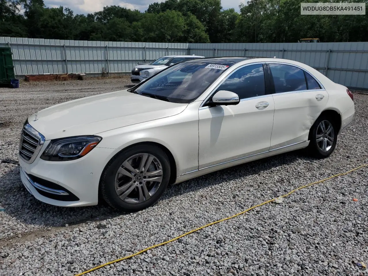 2019 Mercedes-Benz S 560 VIN: WDDUG8DB5KA491451 Lot: 56915505