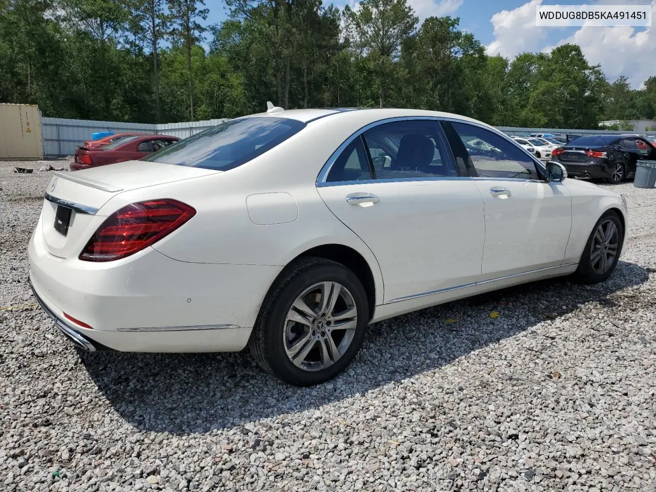 2019 Mercedes-Benz S 560 VIN: WDDUG8DB5KA491451 Lot: 56915505