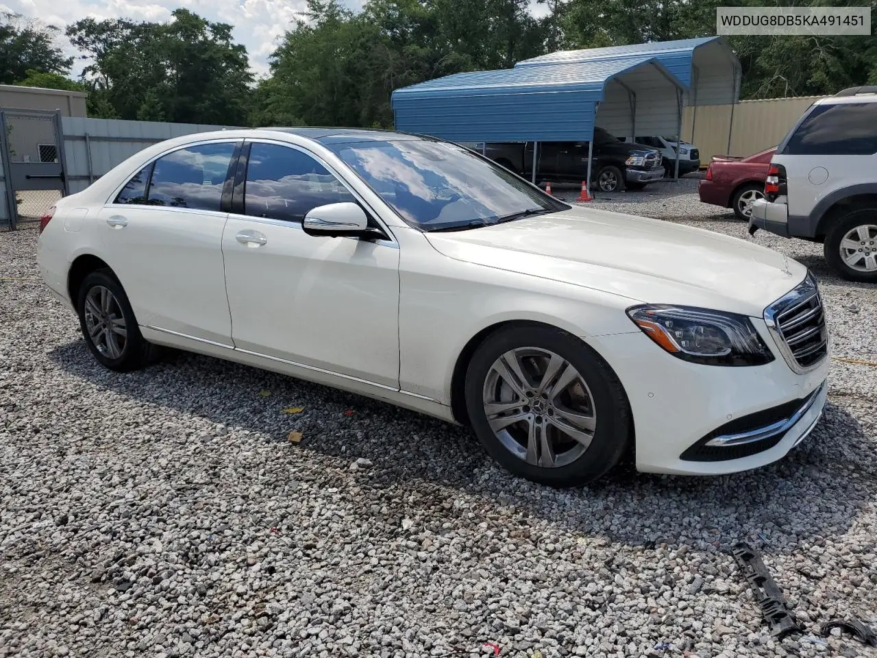 2019 Mercedes-Benz S 560 VIN: WDDUG8DB5KA491451 Lot: 56915505