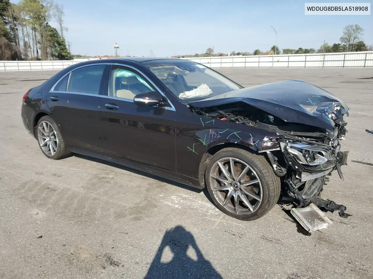 2020 Mercedes-Benz S 560 VIN: WDDUG8DB5LA518908 Lot: 51123165