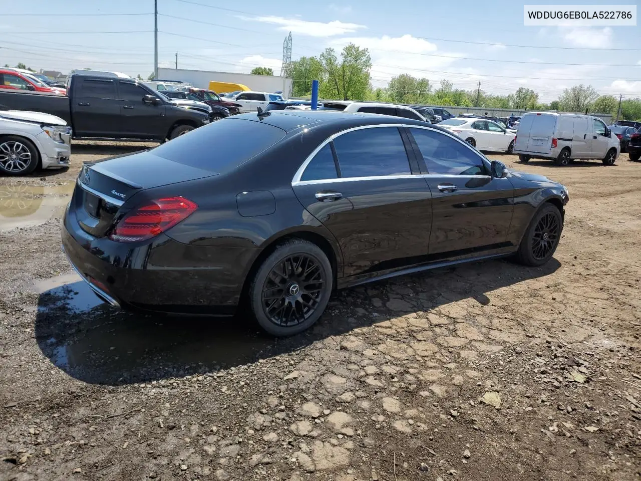 2020 Mercedes-Benz S 450 4Matic VIN: WDDUG6EB0LA522786 Lot: 56539965