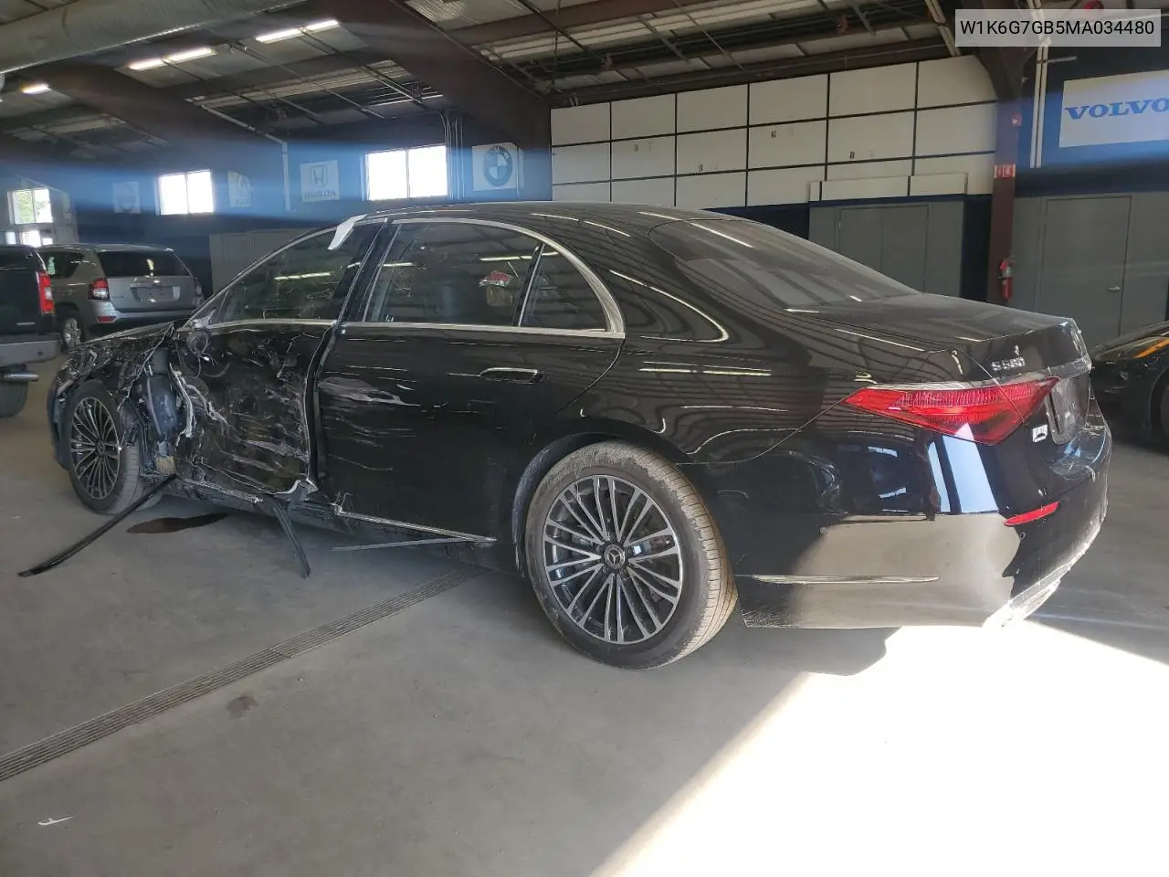 2021 Mercedes-Benz S 580 4Matic VIN: W1K6G7GB5MA034480 Lot: 62049525