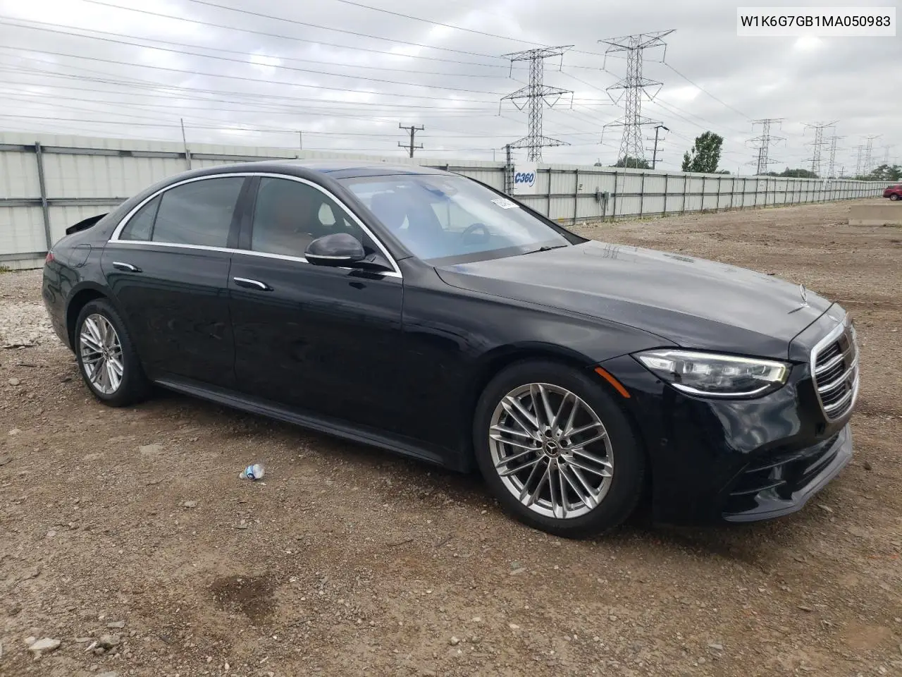 2021 Mercedes-Benz S 580 4Matic VIN: W1K6G7GB1MA050983 Lot: 62646315
