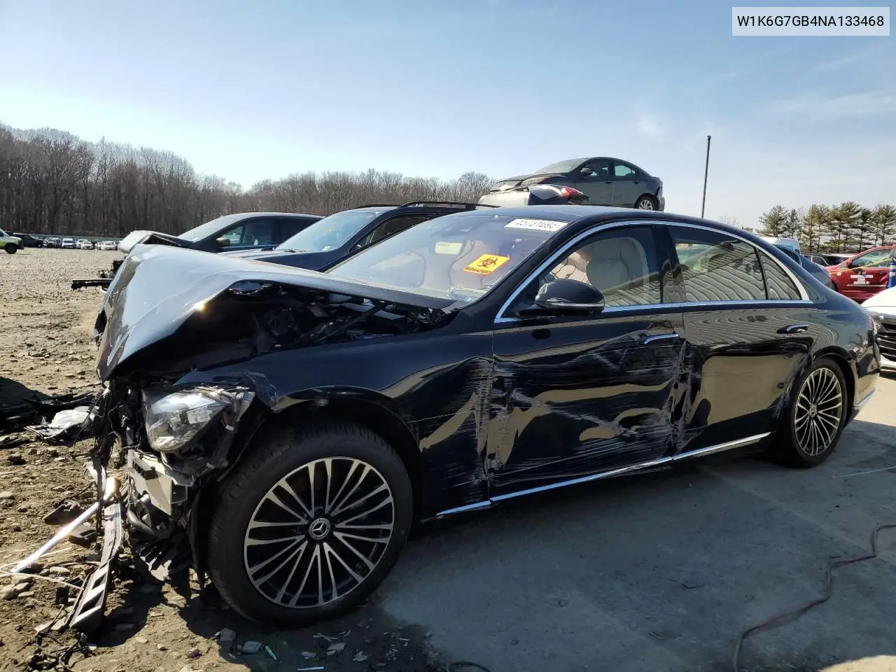 2022 Mercedes-Benz S 580 4Matic VIN: W1K6G7GB4NA133468 Lot: 45731695