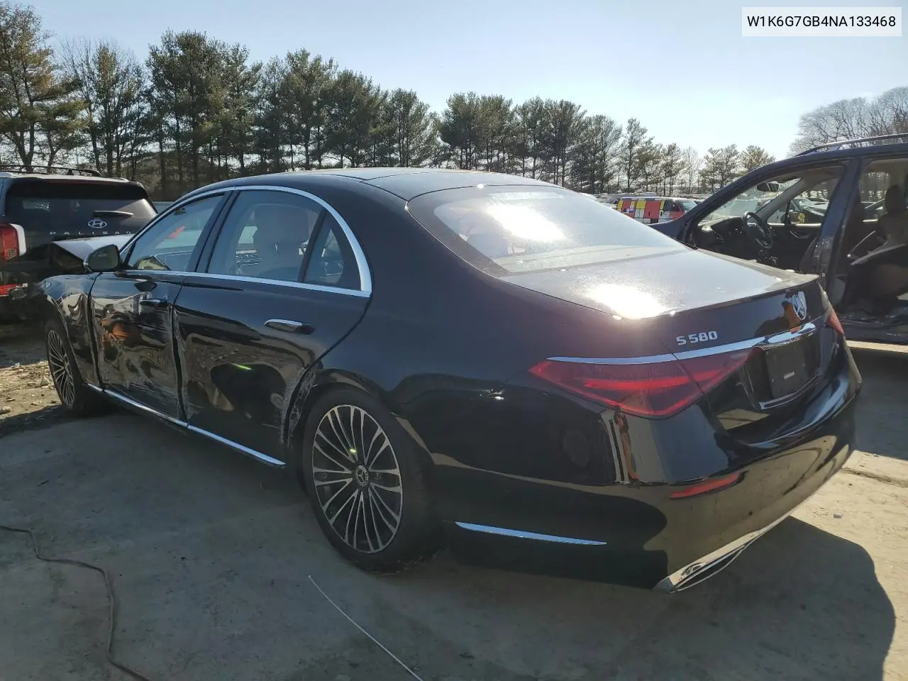 2022 Mercedes-Benz S 580 4Matic VIN: W1K6G7GB4NA133468 Lot: 45731695