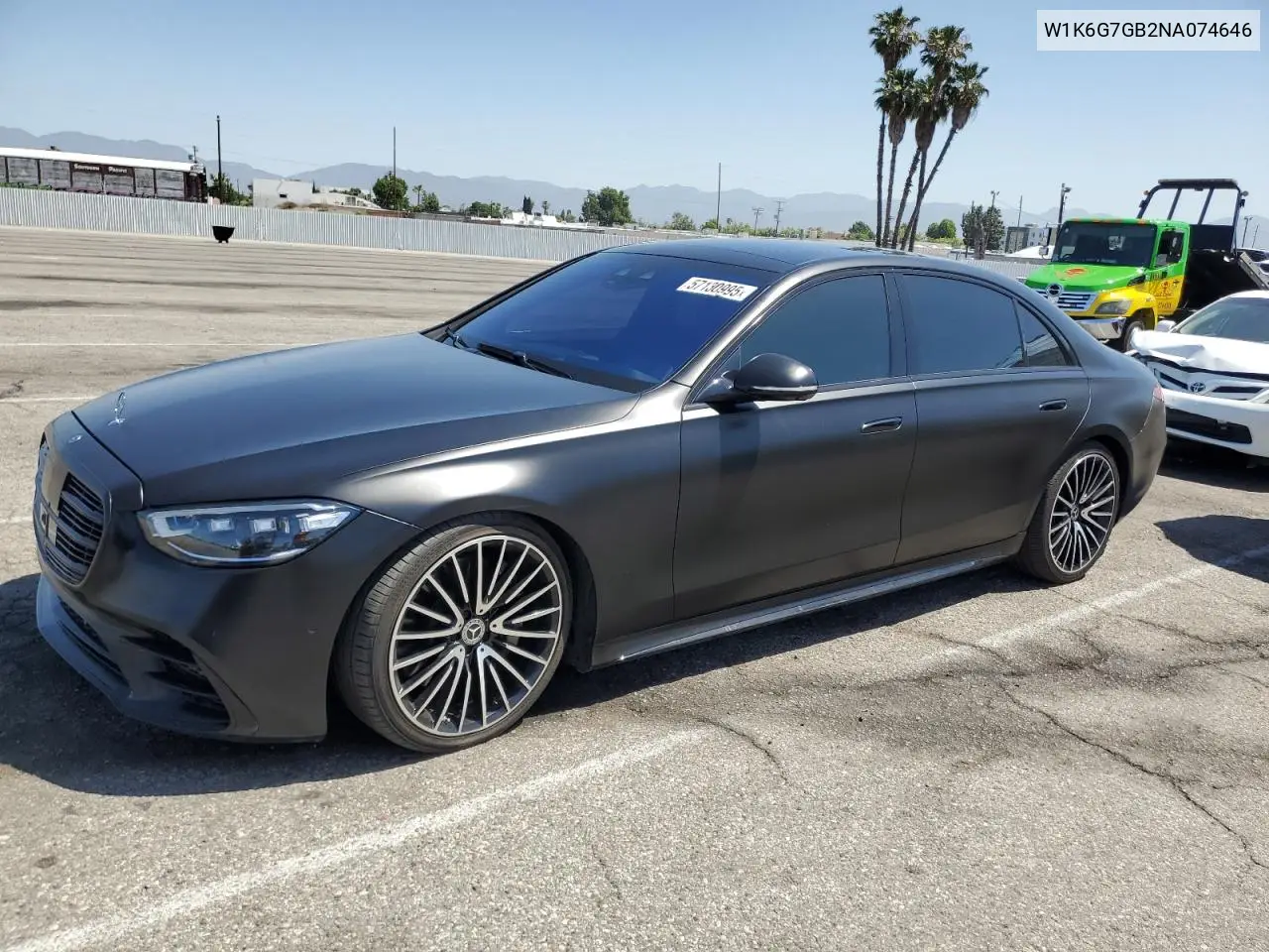 2022 Mercedes-Benz S 580 4Matic VIN: W1K6G7GB2NA074646 Lot: 57130995