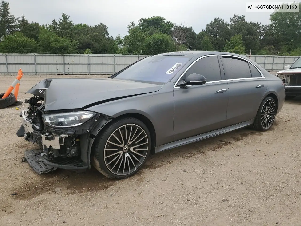 2022 Mercedes-Benz S 580 4Matic VIN: W1K6G7GB6NA118163 Lot: 58772715