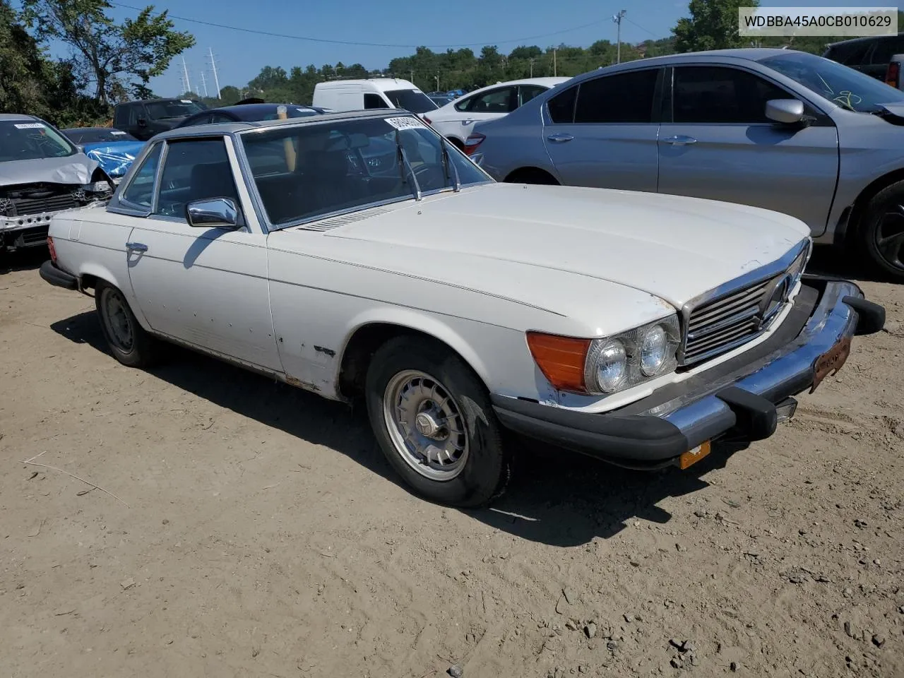 1982 Mercedes-Benz 380 Sl VIN: WDBBA45A0CB010629 Lot: 68948984