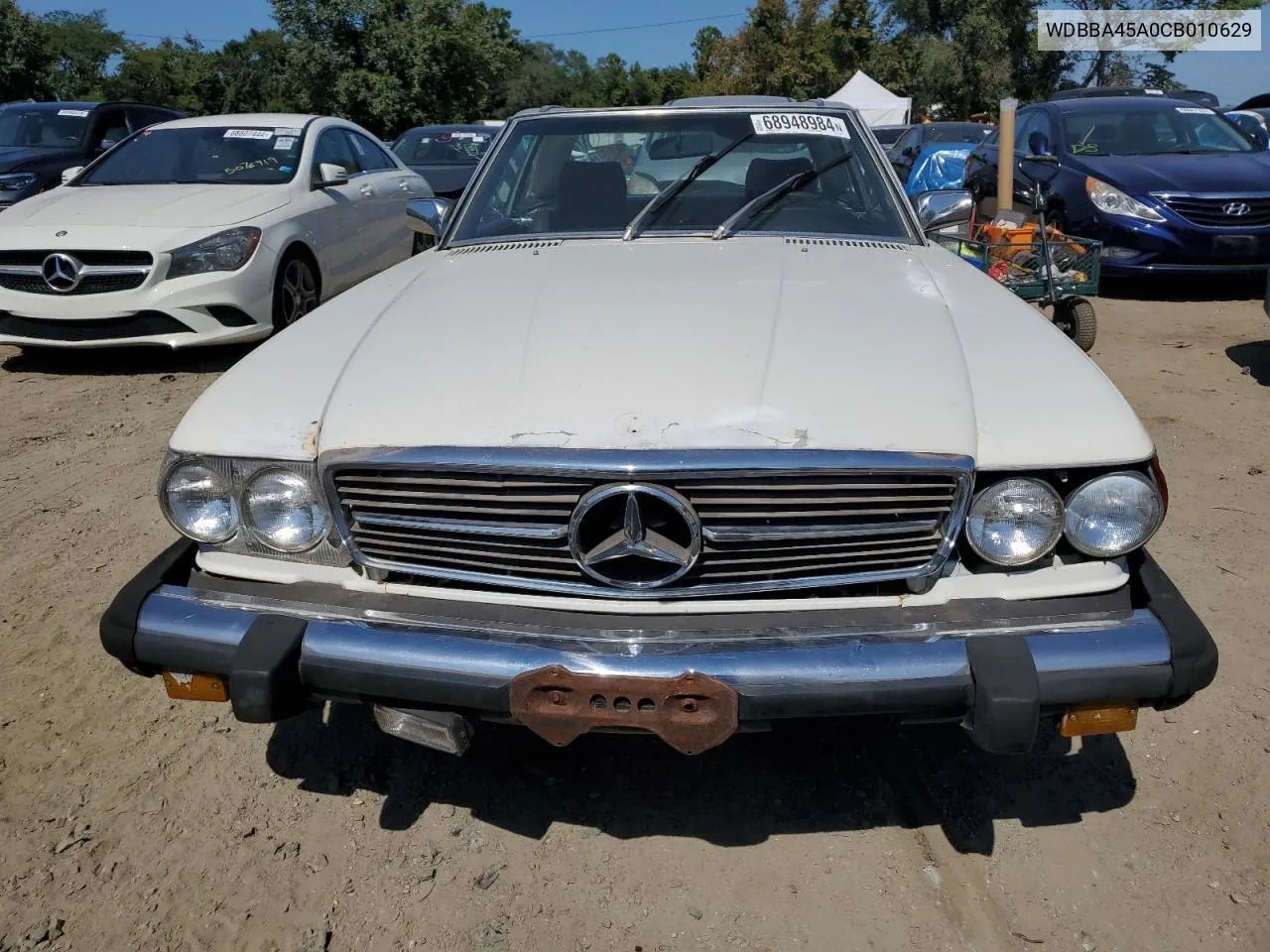 1982 Mercedes-Benz 380 Sl VIN: WDBBA45A0CB010629 Lot: 68948984