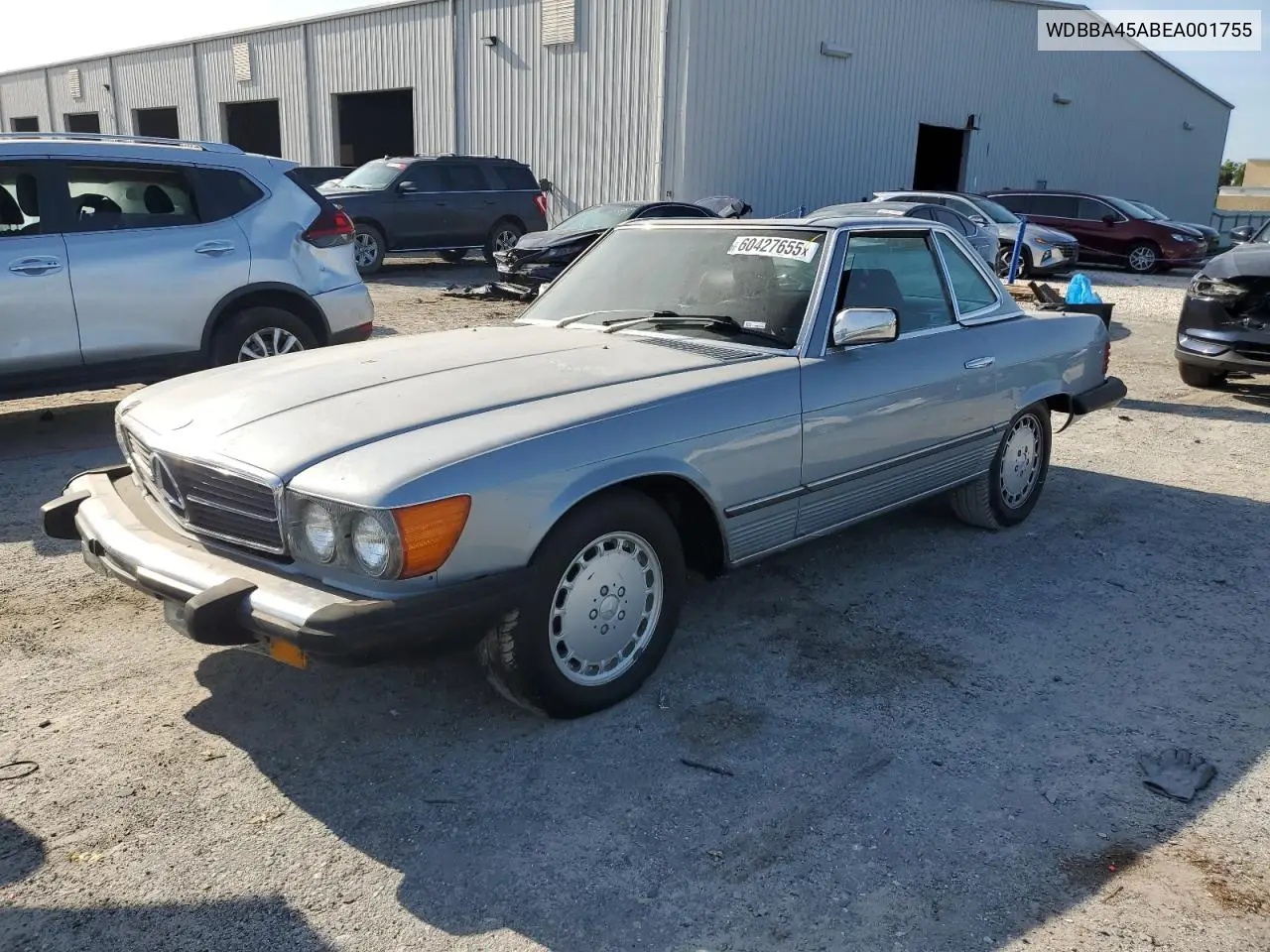 1984 Mercedes-Benz 380 Sl VIN: WDBBA45ABEA001755 Lot: 60427655