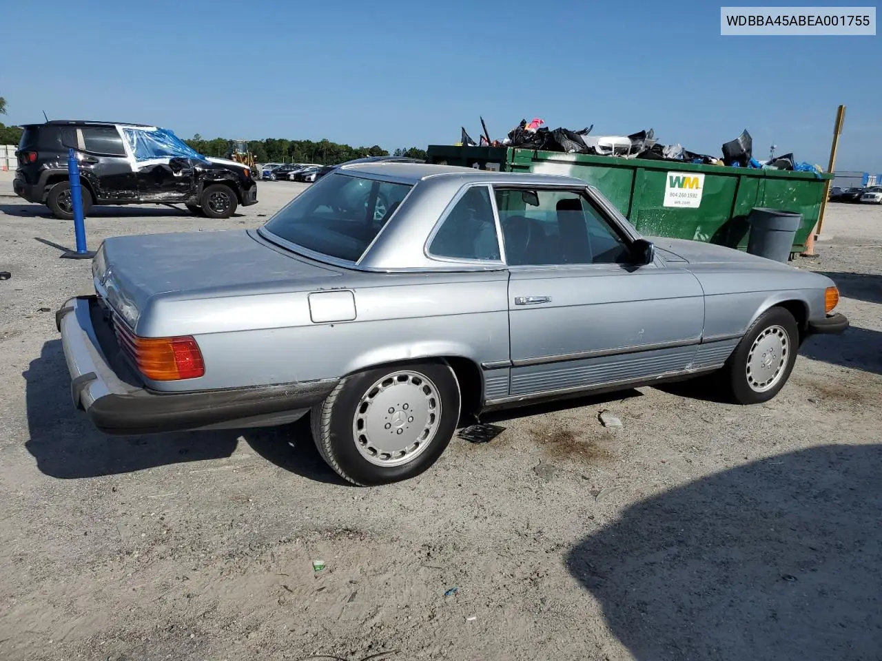 1984 Mercedes-Benz 380 Sl VIN: WDBBA45ABEA001755 Lot: 60427655