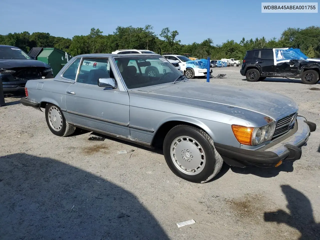 1984 Mercedes-Benz 380 Sl VIN: WDBBA45ABEA001755 Lot: 60427655