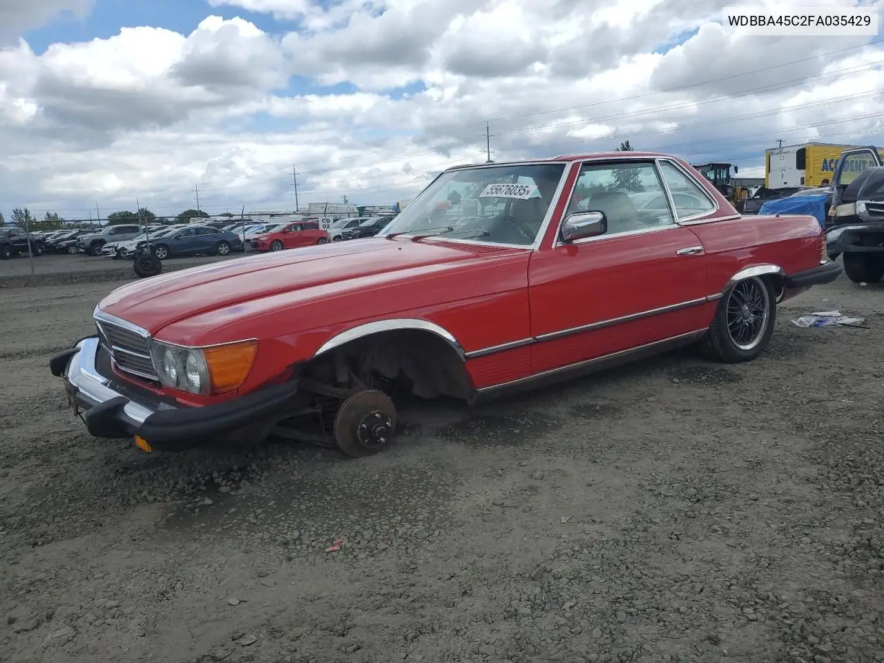 1985 Mercedes-Benz 380 Sl VIN: WDBBA45C2FA035429 Lot: 55676035