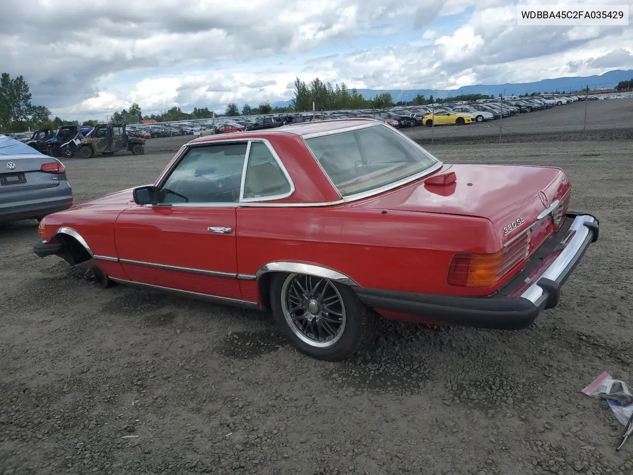 1985 Mercedes-Benz 380 Sl VIN: WDBBA45C2FA035429 Lot: 55676035