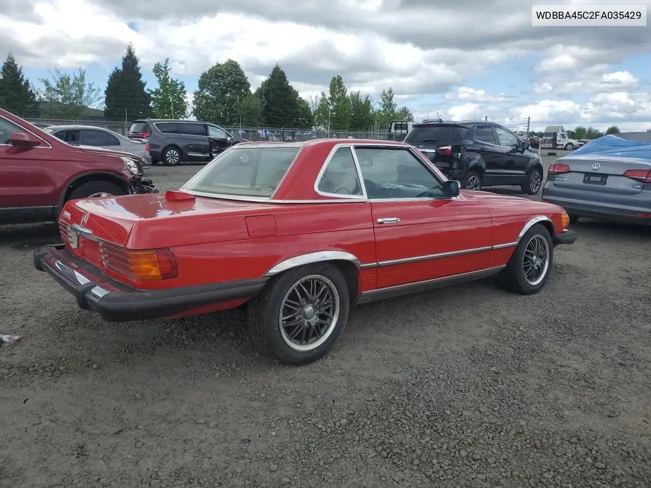 1985 Mercedes-Benz 380 Sl VIN: WDBBA45C2FA035429 Lot: 55676035