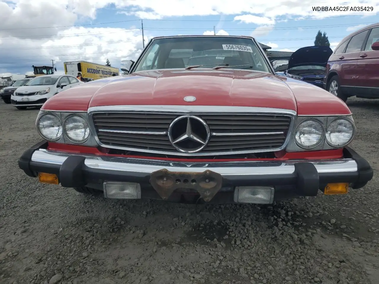 1985 Mercedes-Benz 380 Sl VIN: WDBBA45C2FA035429 Lot: 55676035