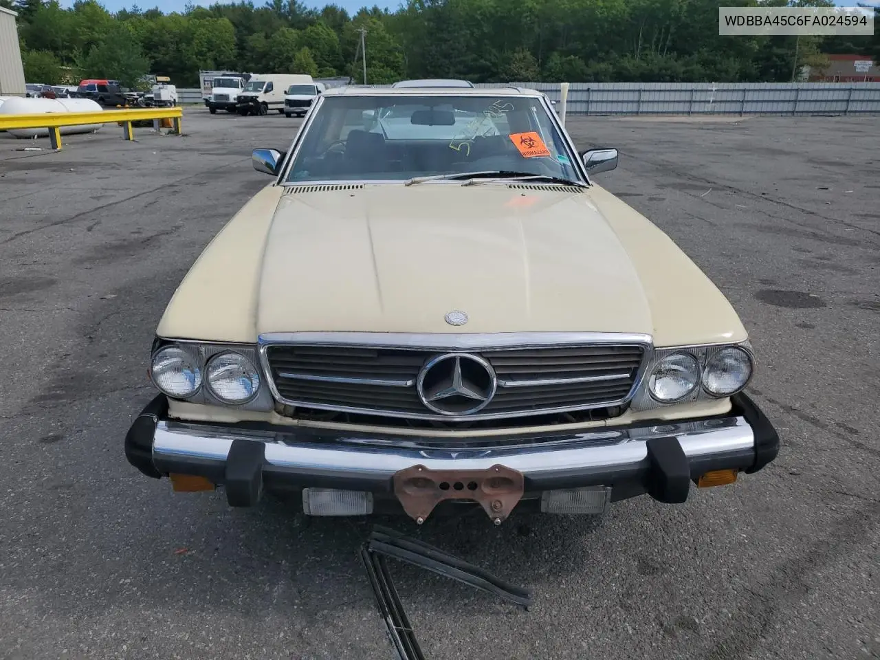 1985 Mercedes-Benz 380 Sl VIN: WDBBA45C6FA024594 Lot: 57436025