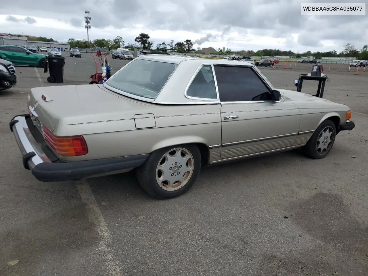 1985 Mercedes-Benz 380 Sl VIN: WDBBA45C8FA035077 Lot: 57941015