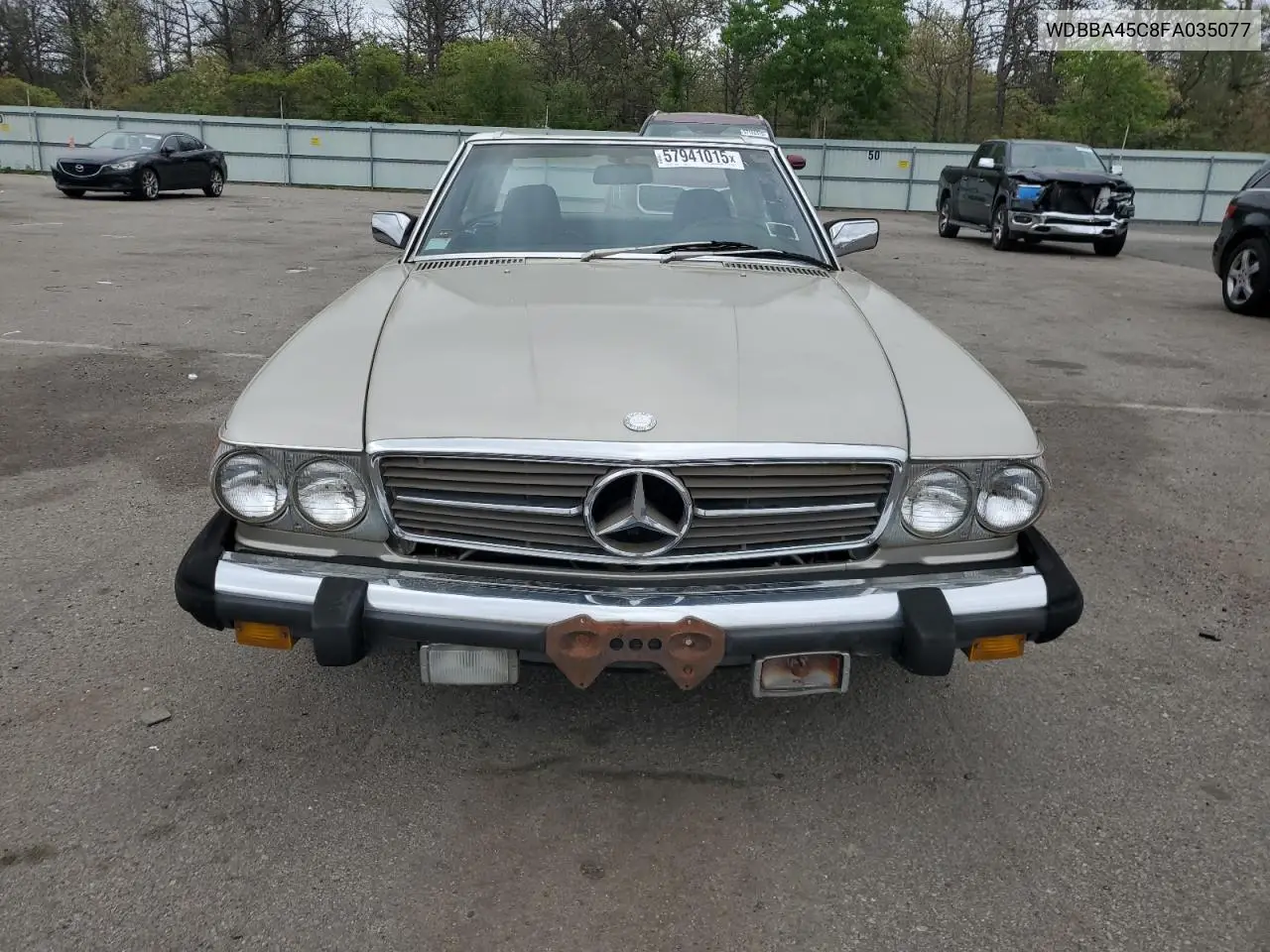 1985 Mercedes-Benz 380 Sl VIN: WDBBA45C8FA035077 Lot: 57941015