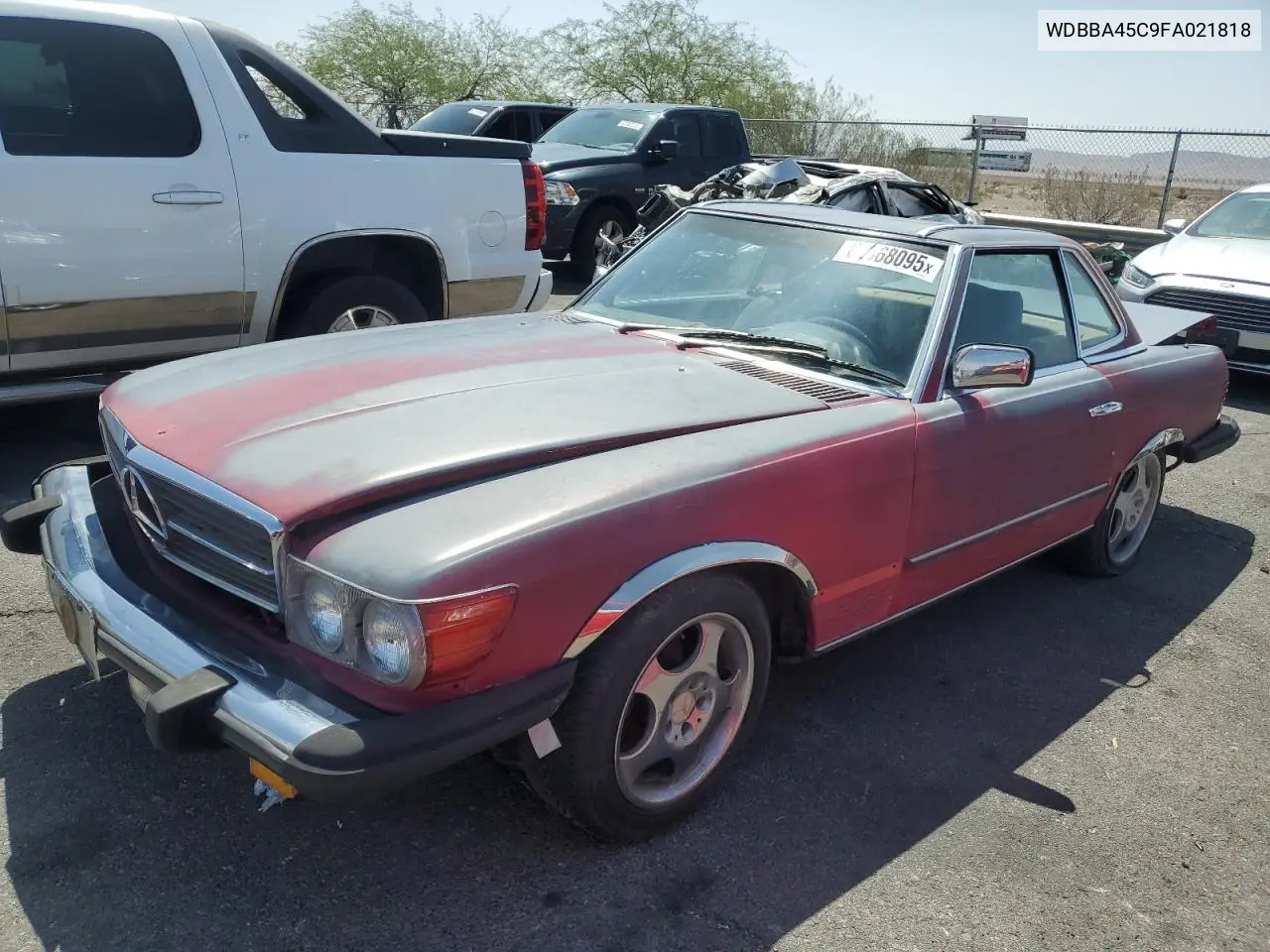 1985 Mercedes-Benz 380 Sl VIN: WDBBA45C9FA021818 Lot: 62368095