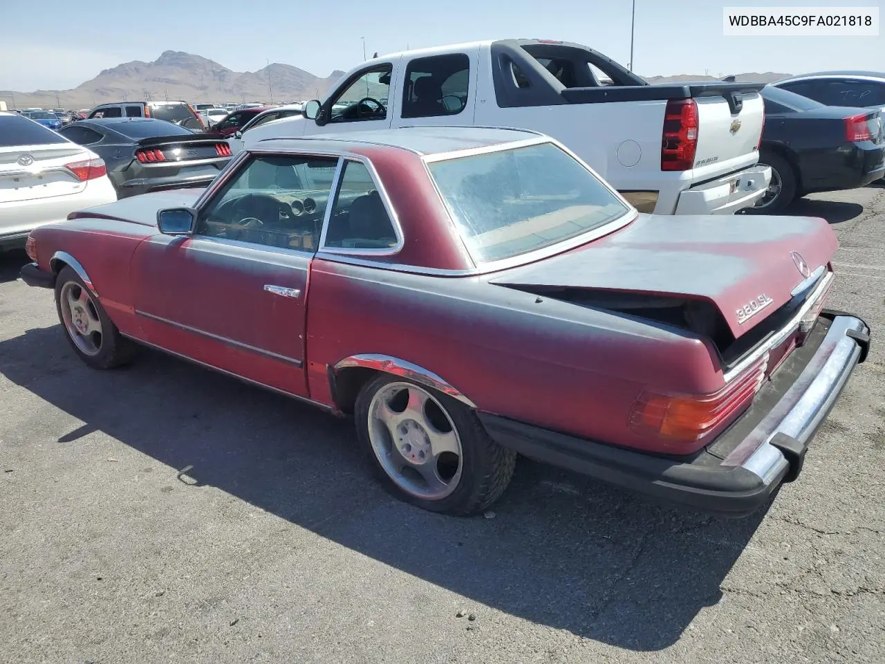 1985 Mercedes-Benz 380 Sl VIN: WDBBA45C9FA021818 Lot: 62368095