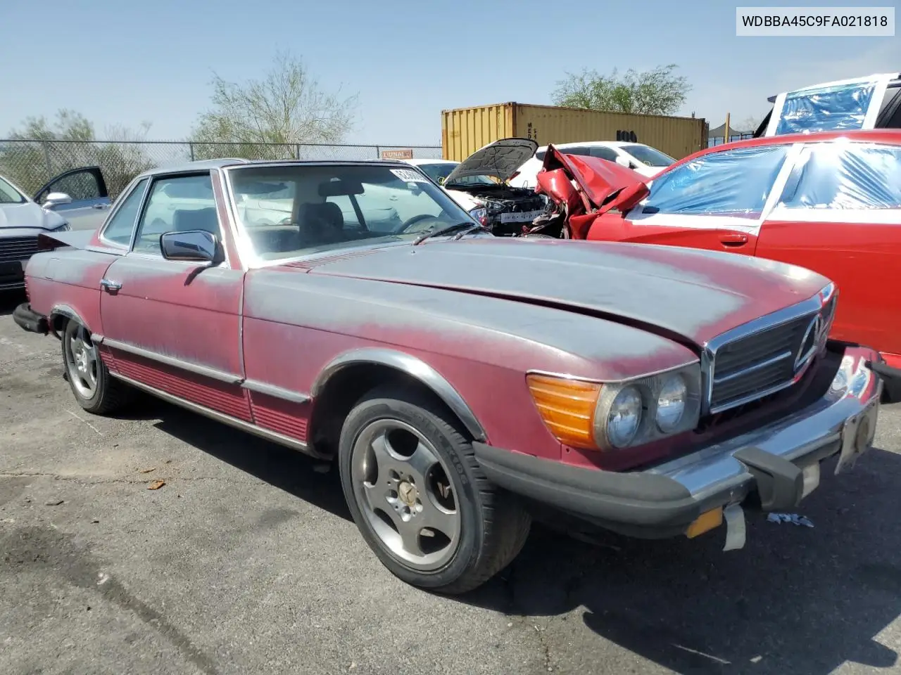 1985 Mercedes-Benz 380 Sl VIN: WDBBA45C9FA021818 Lot: 62368095