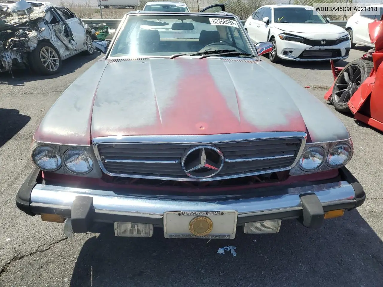 1985 Mercedes-Benz 380 Sl VIN: WDBBA45C9FA021818 Lot: 62368095