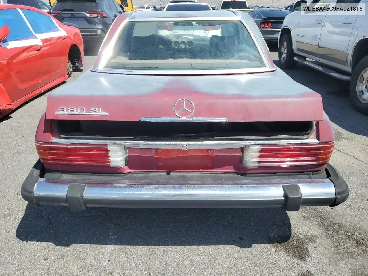 1985 Mercedes-Benz 380 Sl VIN: WDBBA45C9FA021818 Lot: 62368095